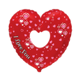 Red Pink Hearts Valentine’s Day Heart Foil Balloon, 24in