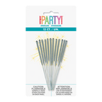 Silver sparkler sticks twelve pack for birthday celebration from Parte Haus party supply store in Bethesda MD