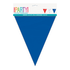 blue flag banner bold triangle shape for patriotic celebration from Parte Haus party supply store in Bethesda Maryland