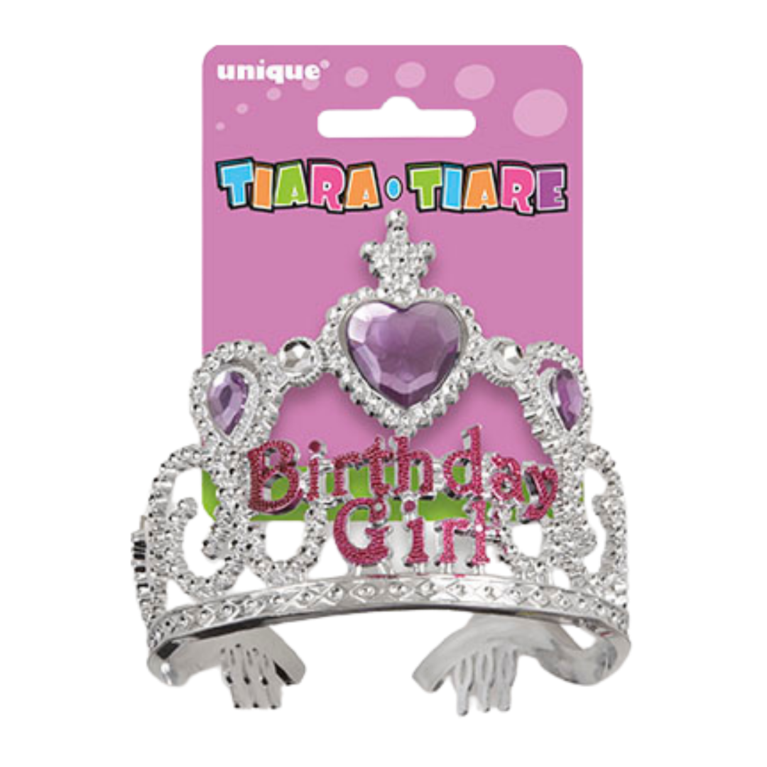 Silver & Pink Birthday Girl Tiara