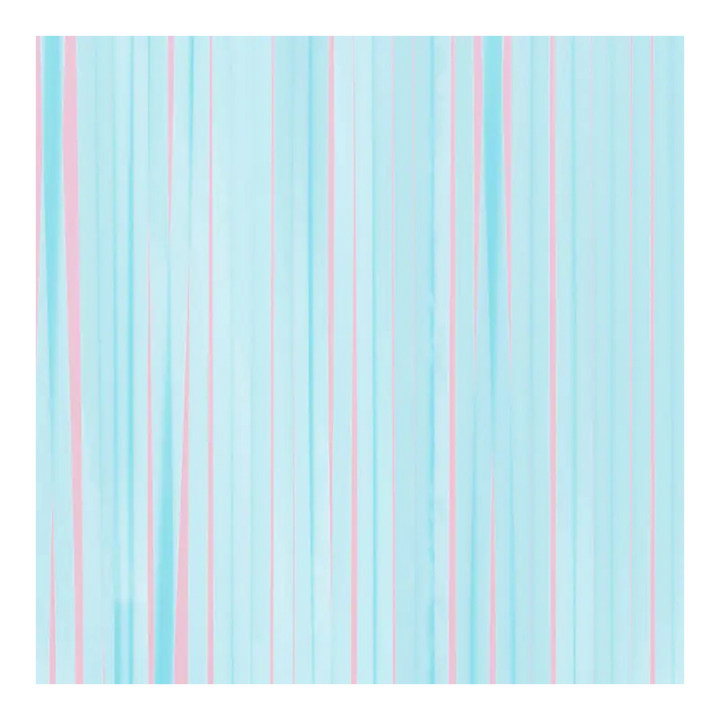 Blue Matte Party Curtain Backdrop