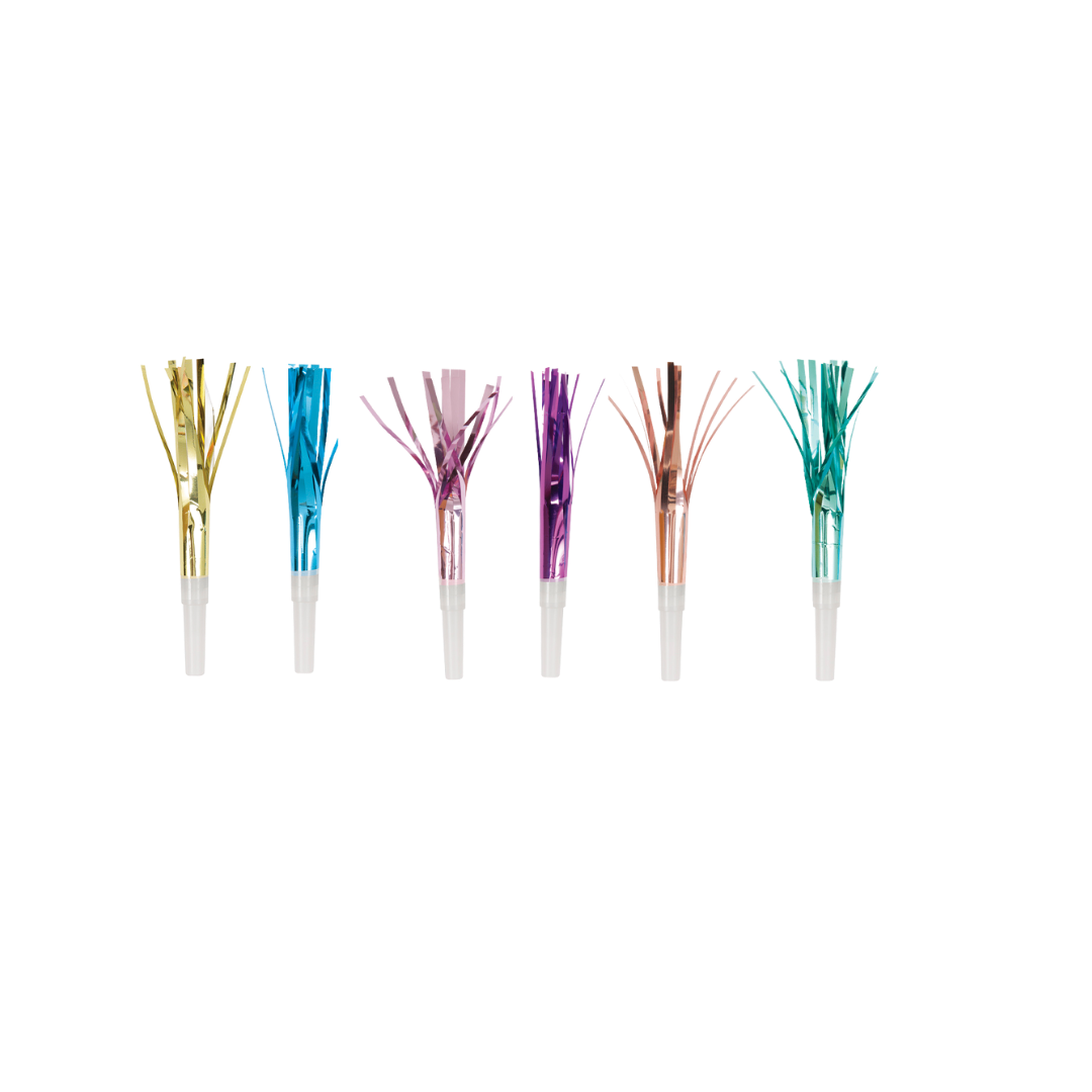 Assorted Color Foil Squawkers - 8 Ct