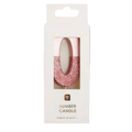 Rose Gold Ombre Glitter 0-9 Number Candles