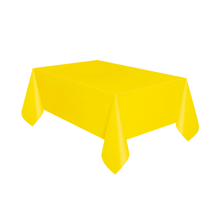 Neon Yellow Plastic Table Cover