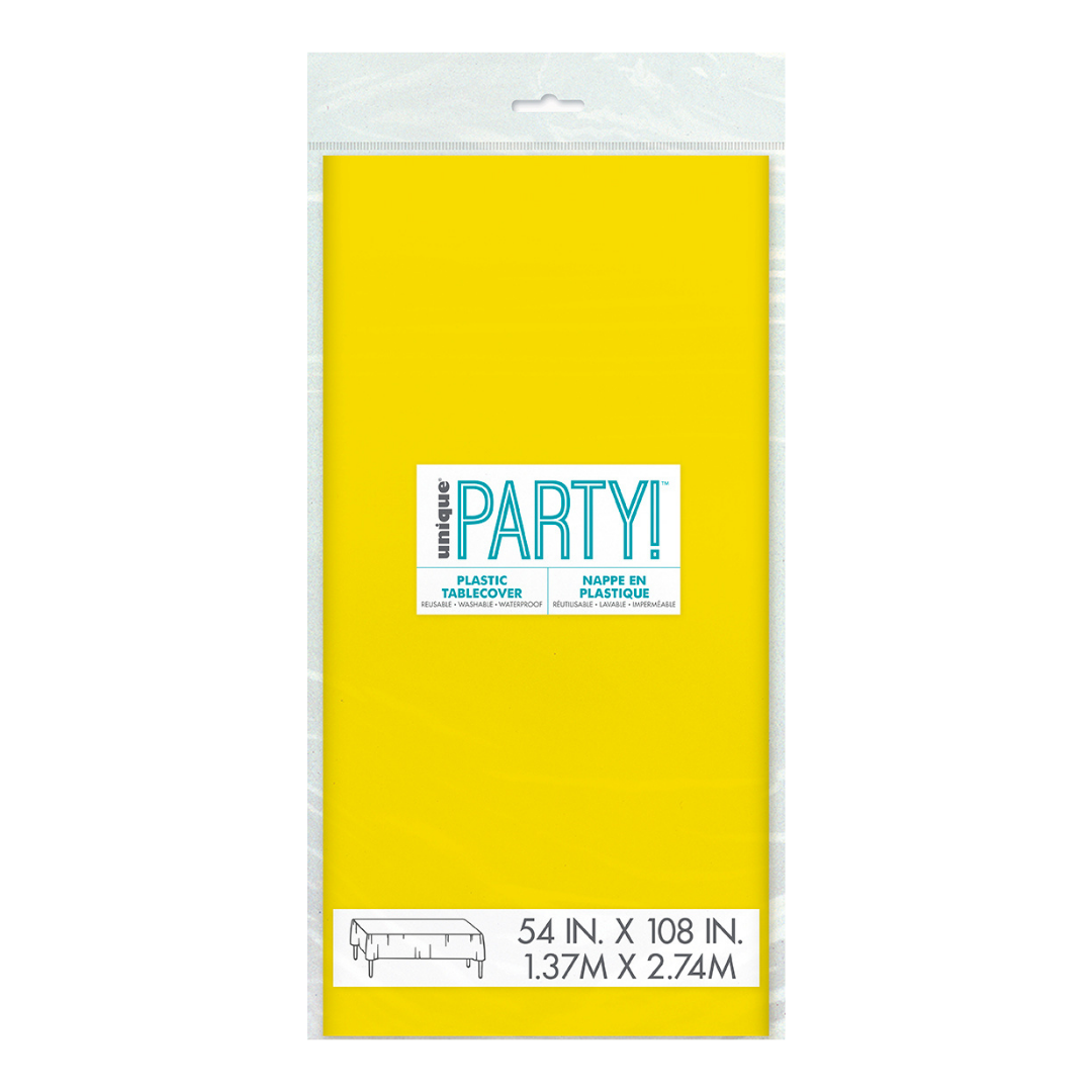Neon Yellow Plastic Table Cover