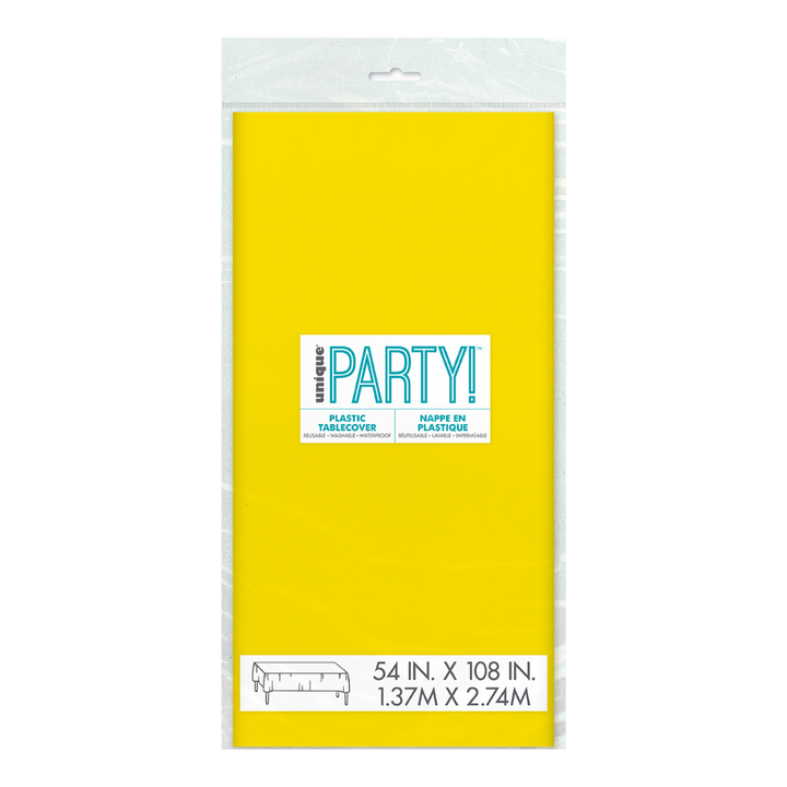 Neon Yellow Plastic Table Cover