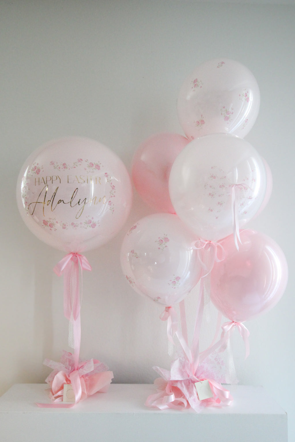 Pink Petal Cottage Personalized Balloons