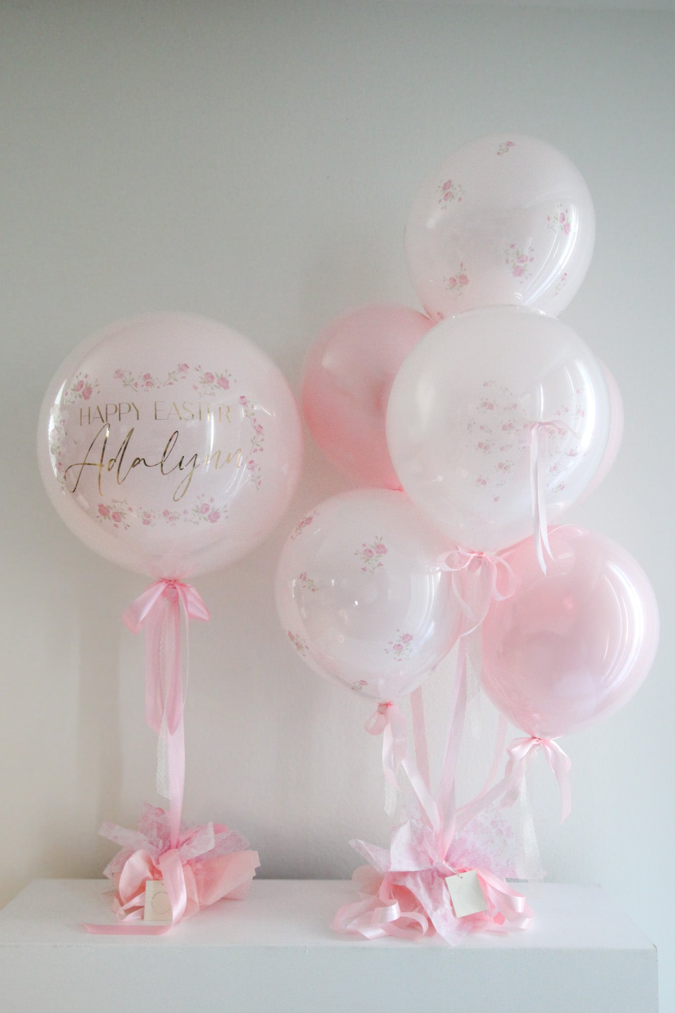 Pink Petal Cottage Personalized Balloons