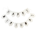 White and Black Adventure Happy Birthday Banner