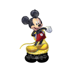 Red and yellow Mickey Mouse balloon standing upright birthday theme from Parte Haus party supply store in Bethesda MD
