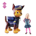 Blue Paw Patrol Chase balloon over four feet tall birthday decoration from Parte Haus party supply store in Bethesda MD