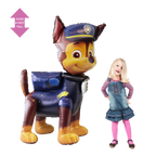 Blue Paw Patrol Chase balloon over four feet tall birthday decoration from Parte Haus party supply store in Bethesda MD