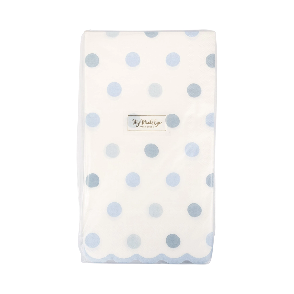 Baby Blue Polka Dot Dinner Napkins