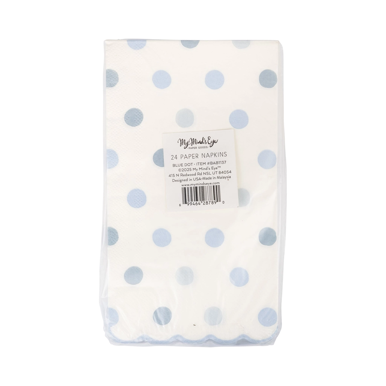 Baby Blue Polka Dot Dinner Napkins