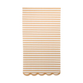 Brown Striped Scallop Edged Guest Napkins