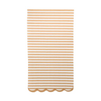 Brown Striped Scallop Edged Guest Napkins