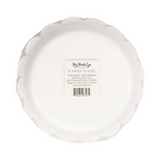 Brown and White Teddy Bear Scalloped Small Appetizer Dessert Plates