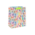 Multicolor gift bag with happy birthday text and star designs birthday theme from Parte Haus party supply store in Bethesda Maryland