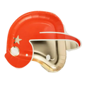 Red and Gold Baseball Helmet Shape Large Dinner Plates