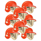 Red and Gold Baseball Helmet Shape Large Dinner Plates