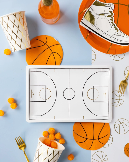 Orange Basketball Shaped Cocktail Napkins