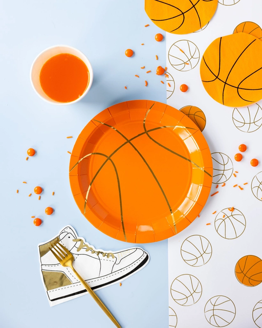 Orange Basketball Shaped Cocktail Napkins