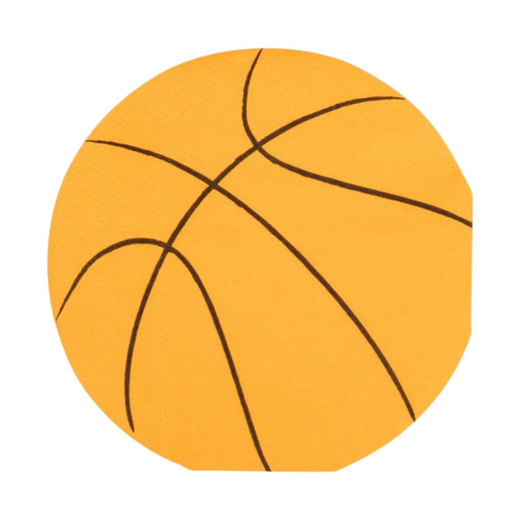 Orange Basketball Shaped Cocktail Napkins