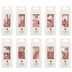 Rose Gold Ombre Glitter 0-9 Number Candles