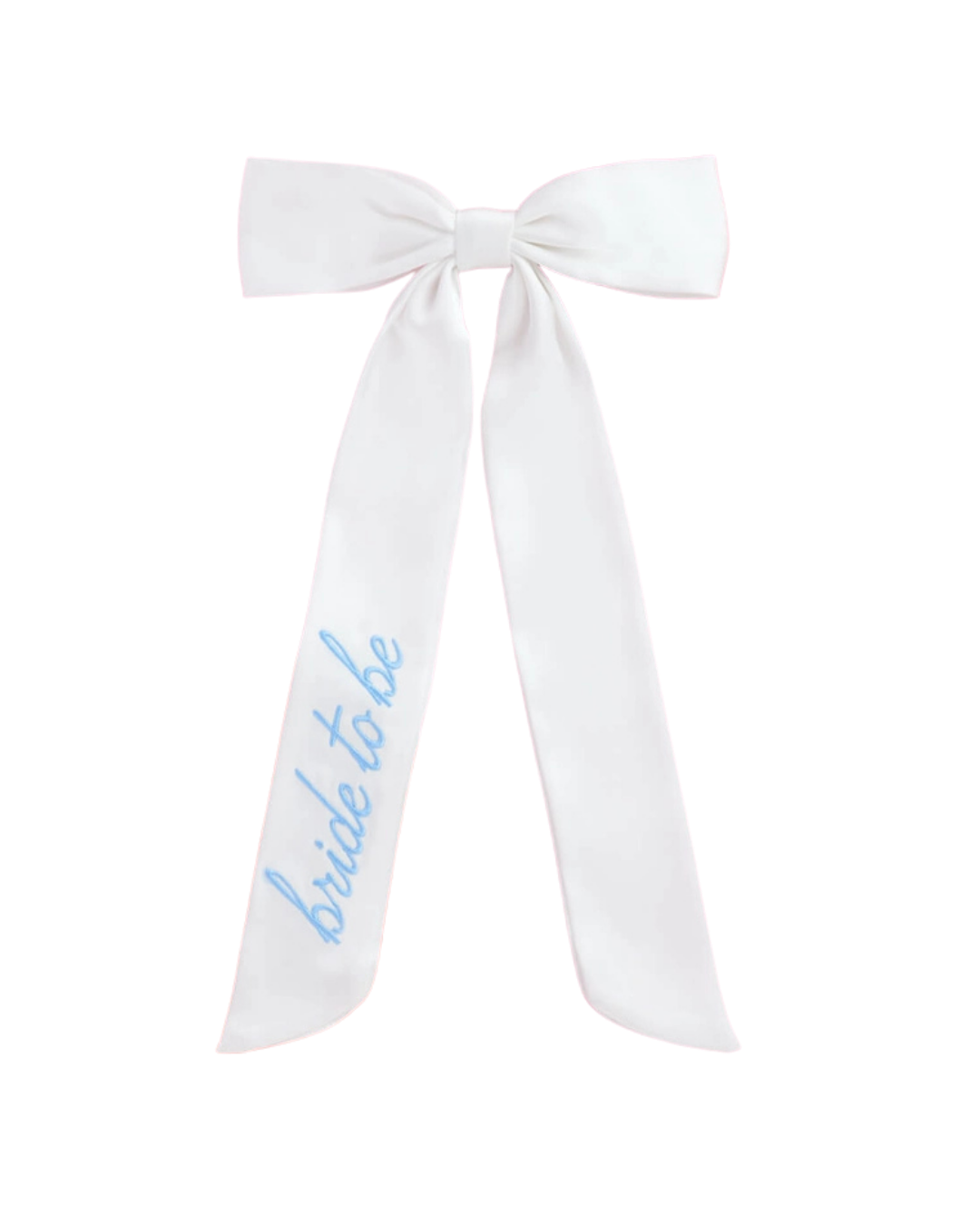 White and Blue "Bride To Be" Bridal Shower Bow