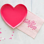 Hot Pink Heart Small Plates