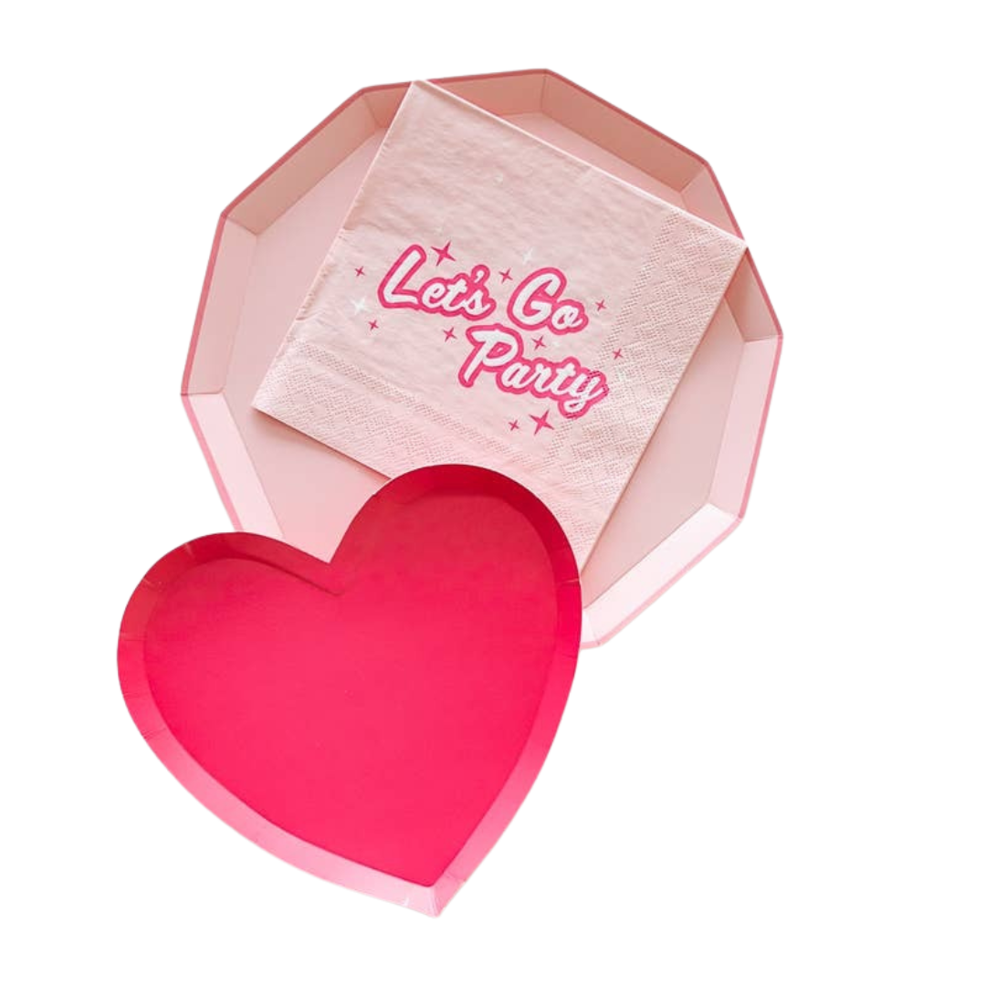 Pink Lets Go Party Large Napkins
