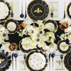 Black and Gold Plastic Cutlery - 24 pcs