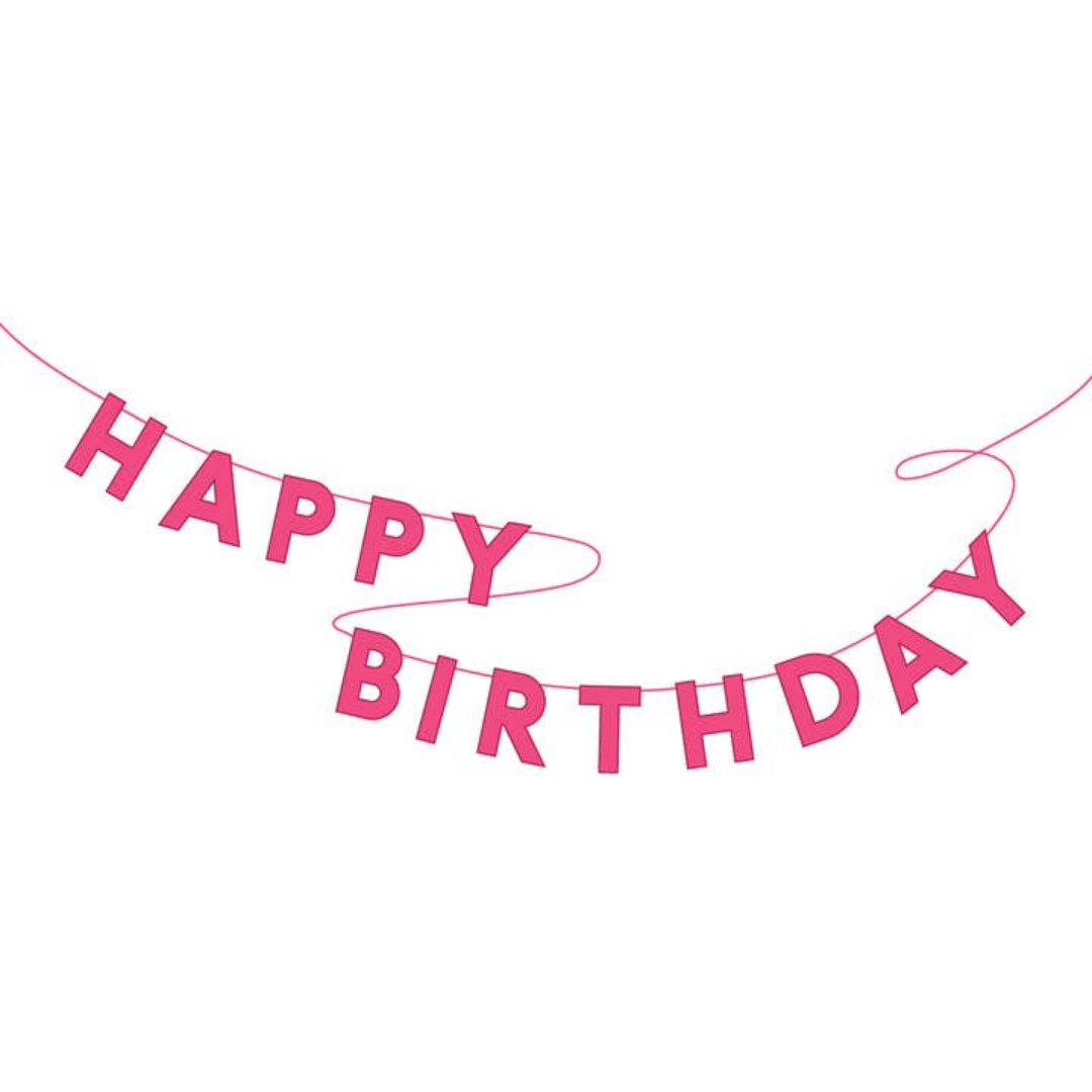 Haute Pink "Happy Birthday" Banner