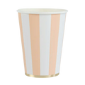 Sweet Peach Cabana Stripe Paper Cups