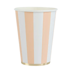 Sweet Peach Cabana Stripe Paper Cups