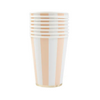 Sweet Peach Cabana Stripe Paper Cups