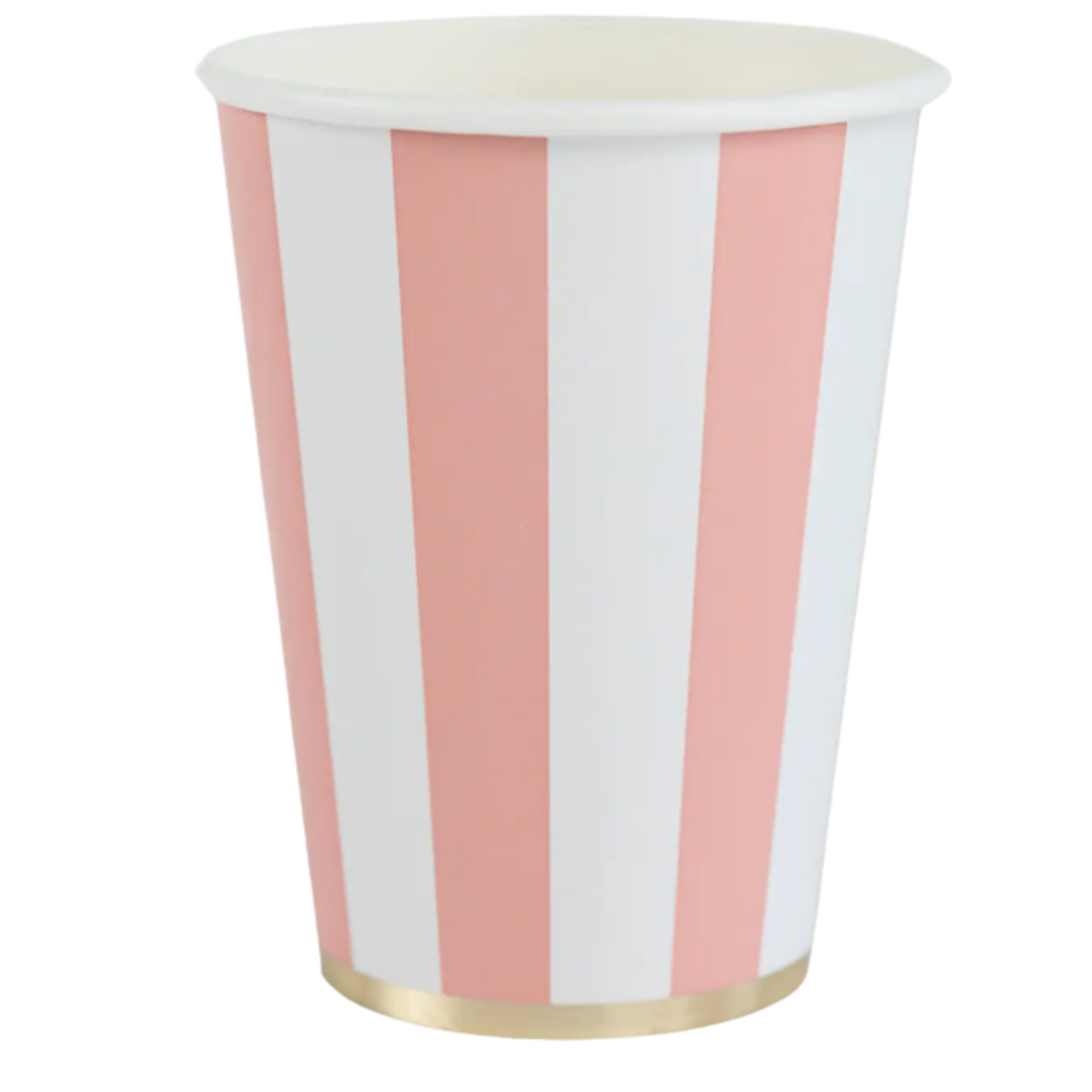 Petal Pink Signature Cabana Stripe Cups