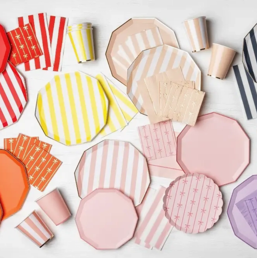 Petal Pink Signature Cabana Stripe Cups