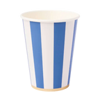 Palisades Blue Signature Cabana Stripe Paper Cups