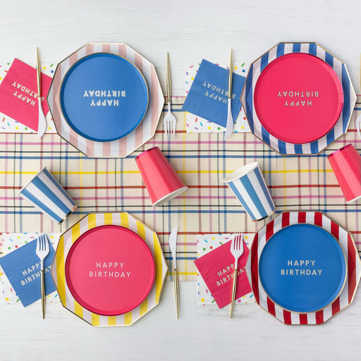 Palisades Blue Signature "Happy Birthday" Cocktail Napkin