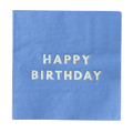 Palisades Blue Signature "Happy Birthday" Cocktail Napkin