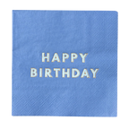 Palisades Blue Signature "Happy Birthday" Cocktail Napkin