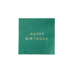 Emerald Green "Happy Birthday" Cocktail Napkins