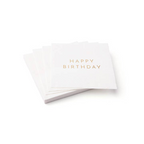 White & Gold Signature Happy Birthday Cocktail Napkins