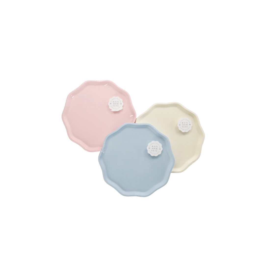 Sky Blue Compostable Decagon Large Dinner Plates