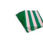 Pink and Green Signature  Cabana Stripe Guest Napkins