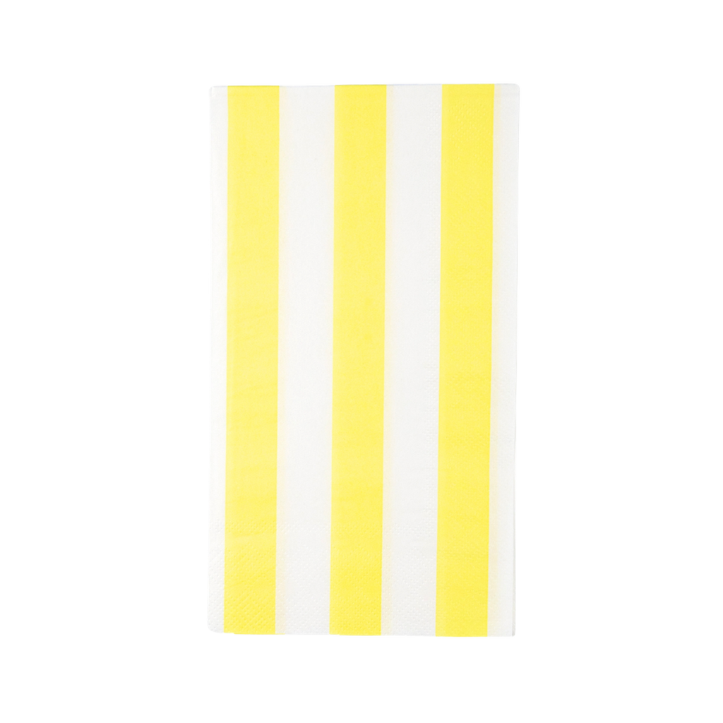 Yellow Cabana Stripe Guest Napkins