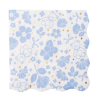 Blue Henry Bear and Flower Scatter Lunch Napkins