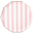 Petal Pink Cabana Stripe Dinner Plates