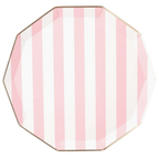 Petal Pink Cabana Stripe Dinner Plates